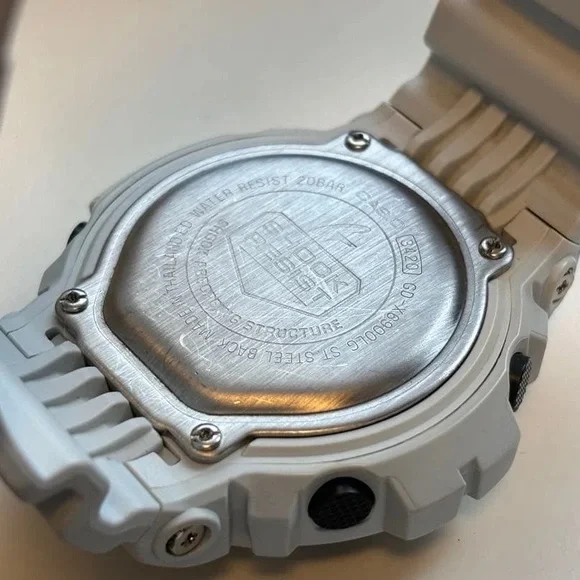 G-Shock White and Gray Digital Smartwatch